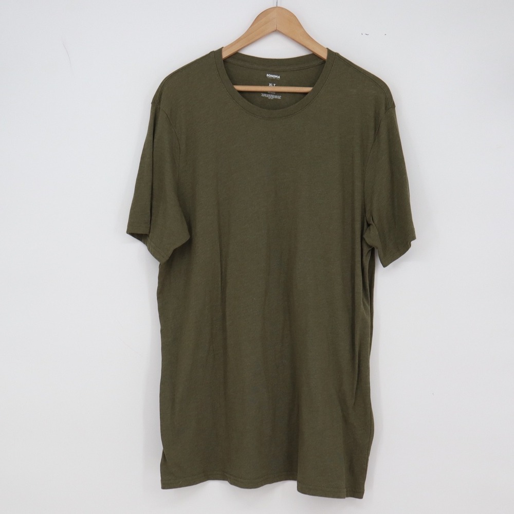 Sonoma T-Shirt Mens XLT Goods For Life Olive Green Short Sleeve Excellent